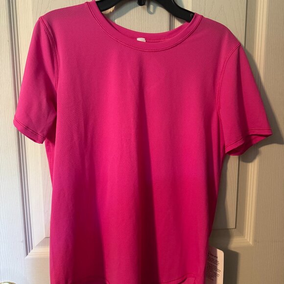 Lululemon Tops - LULULEMON tee *SONIC PINK* (high neck run and train tee)